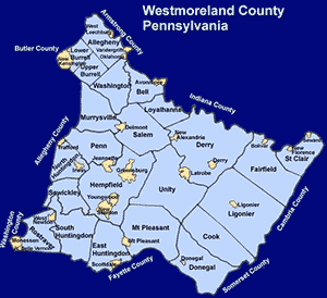 Westmoreland County Map
